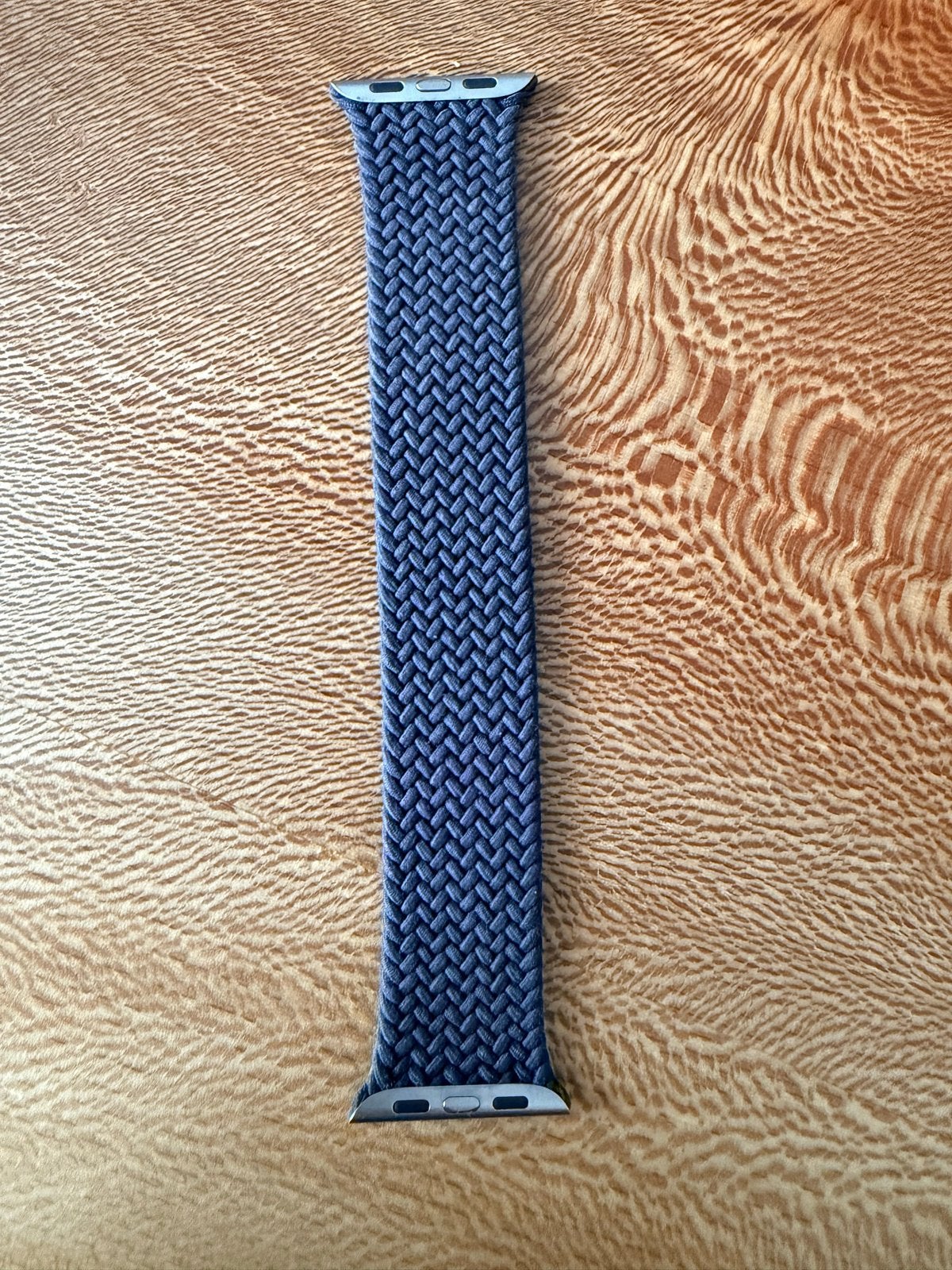 Apple Watch Gevlochten Solo Loop Bandje 45mm Maat 6, Ophalen, Gebruikt, Blauw, IOS