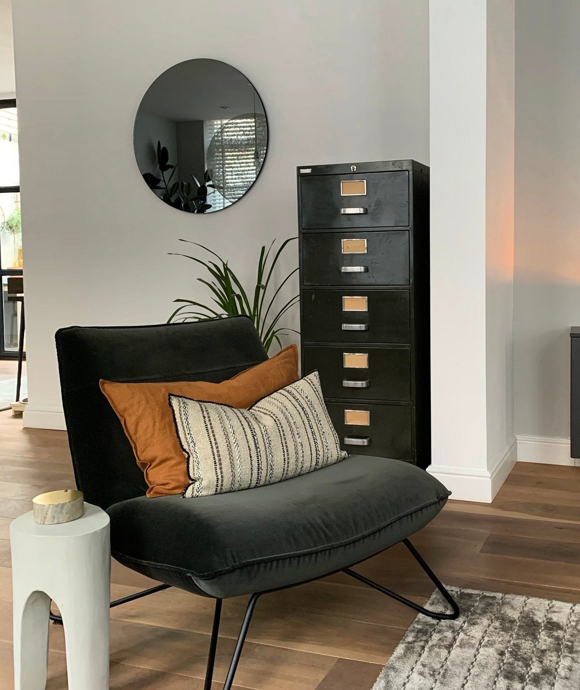 Rolf Benz 394 Fauteuil velvet zwart, Ophalen, Zo goed als nieuw