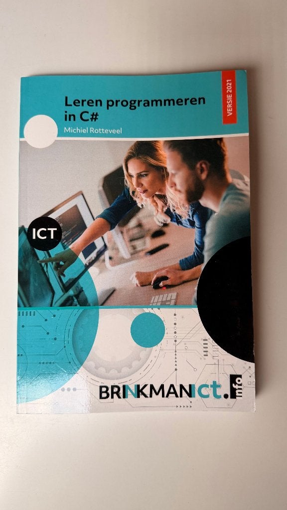 Leren programmeren in C# versie 2 Studieboek ICT 2021, Boeken, Rotteveel, Zo goed als nieuw, Beta, HBO