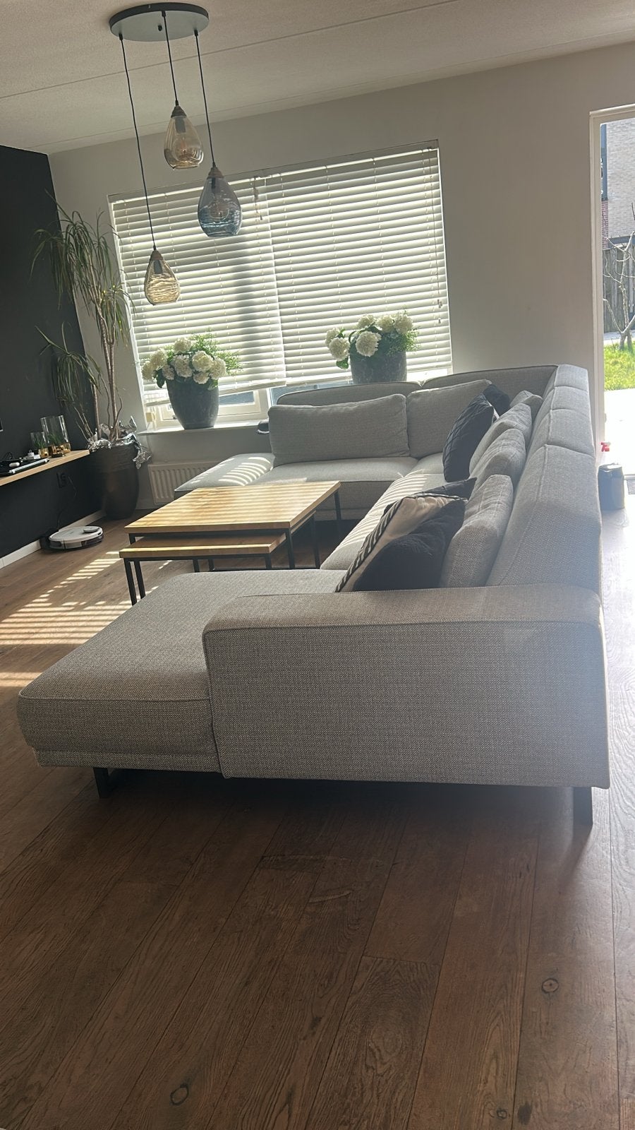 Moderne loungebank - Zo goed als nieuw, Ophalen, Hoekbank, 300 cm of meer, 75 tot 100 cm