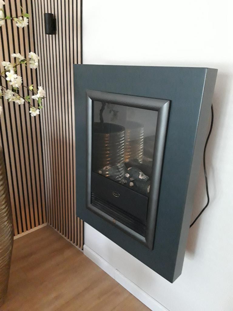 Moderne elektrische haard met 2 warmtestanden, Ophalen, Gebruikt, Hangende haard, Elektrische haard