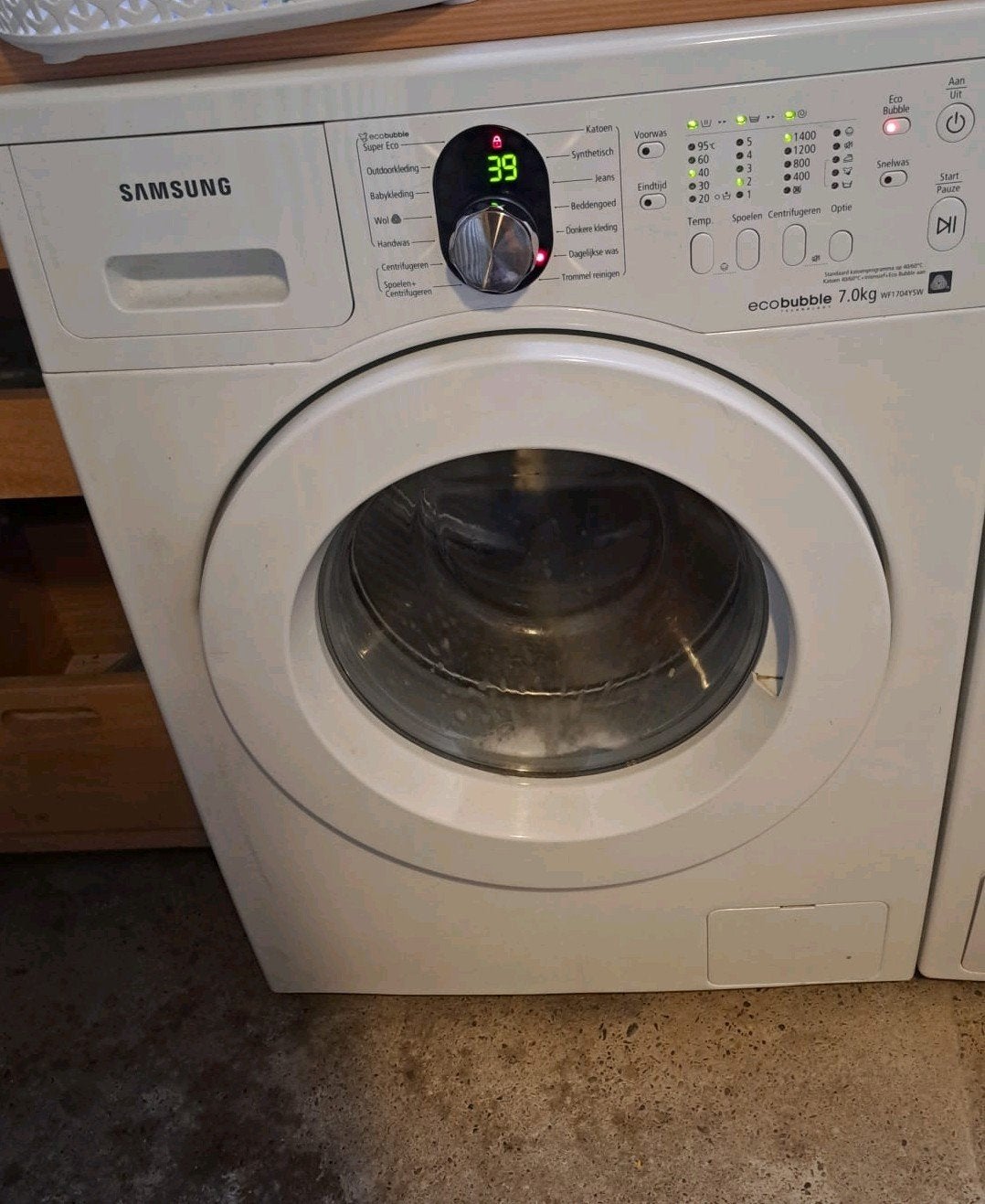 Nette Samsung Ecobubble 7kg, Witgoed en Apparatuur, Ophalen, Zo goed als nieuw, Voorlader, 85 tot 90 cm