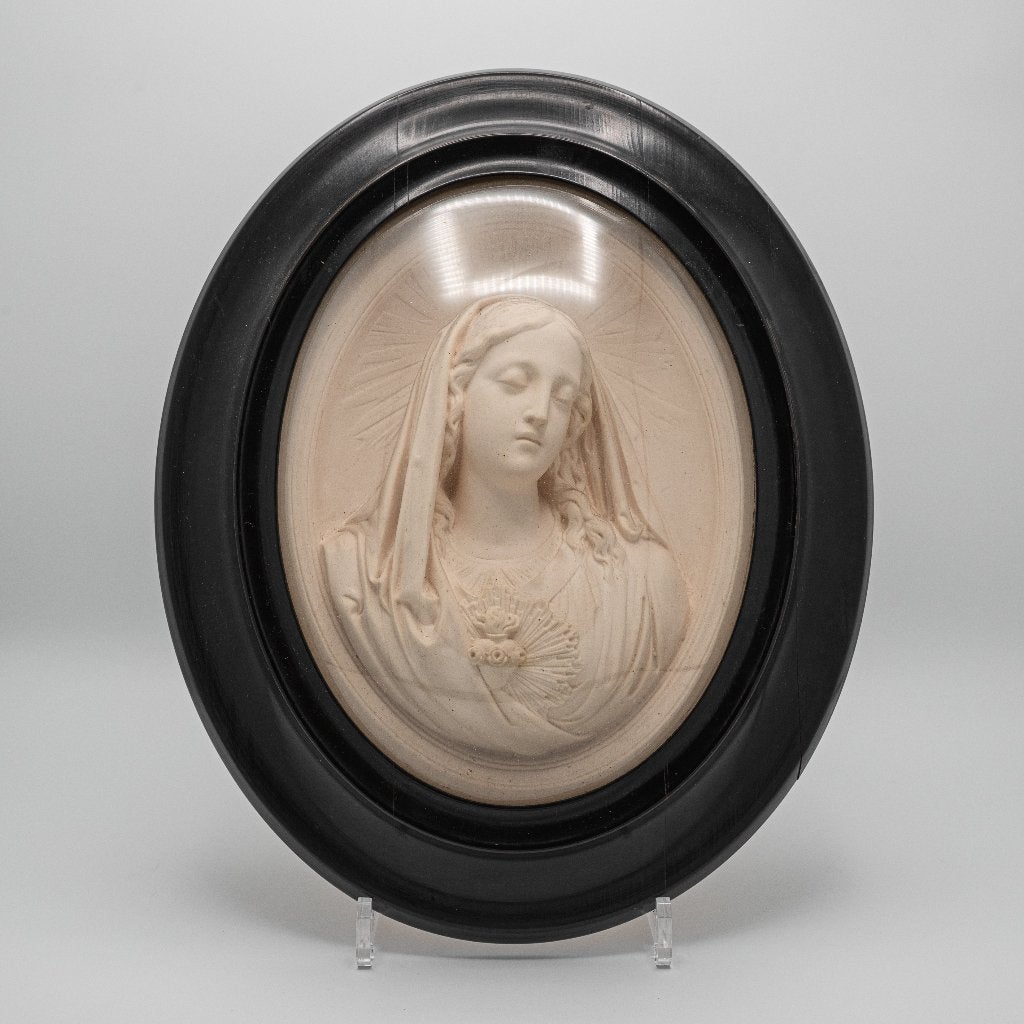 Meerschuim reliëf, Maria, Ophalen of Verzenden