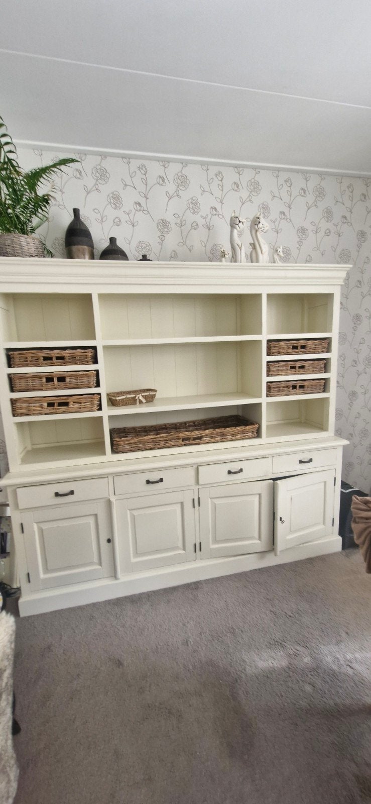 Grote buffetkast inclusief manden in twee delen, Huis en Inrichting, Gebruikt, 200 cm of meer, 150 tot 200 cm, Met lade(s)