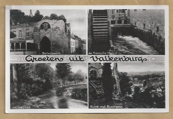 Oude ansichtkaart Valkenburg: Berkelpoort Franse Molen, Geul, Ophalen of Verzenden, Voor 1920, Gelopen, Limburg