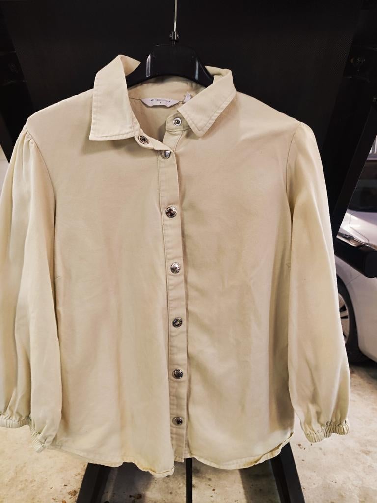 Melting Stockholm Blouse Maat S - Zo goed als nieuw, MELTING STOCKHOLM, Beige, Ophalen of Verzenden, Zo goed als nieuw
