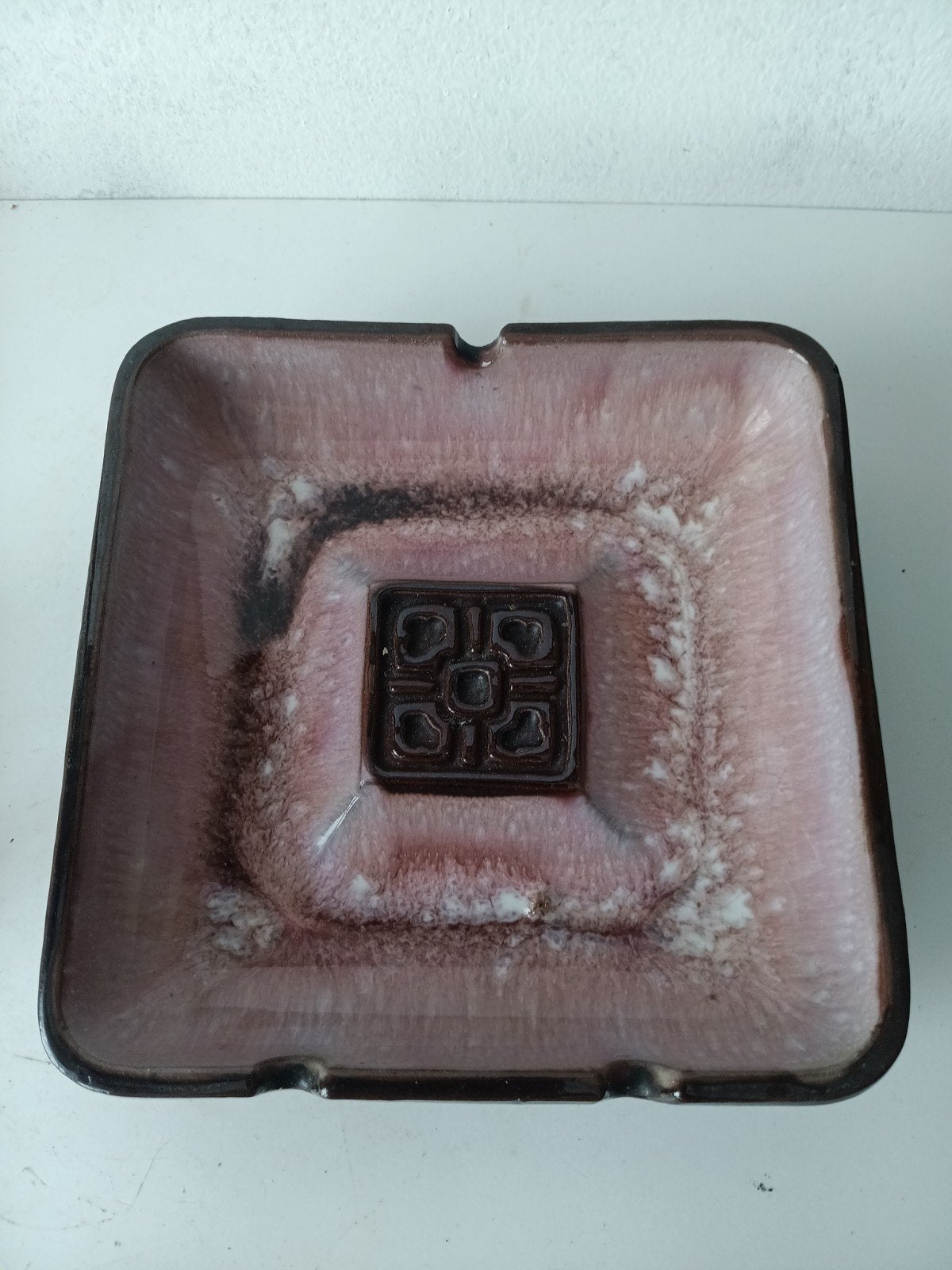 Carré asbak, Art Deco stijl, keramiek, Denemarken, Ophalen of Verzenden