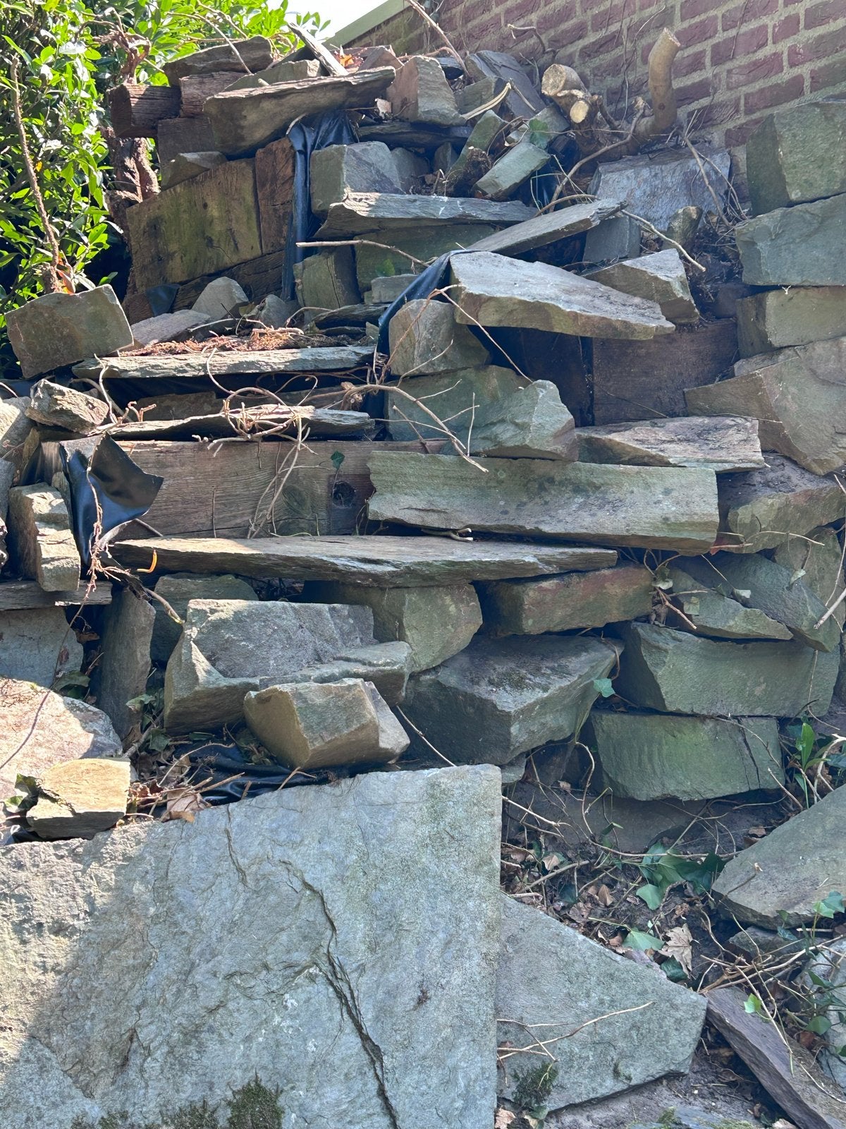 Natuurstenen voor tuin, muur, vijver of waterval, Ophalen, Gebruikt, Natuursteen, Overige typen