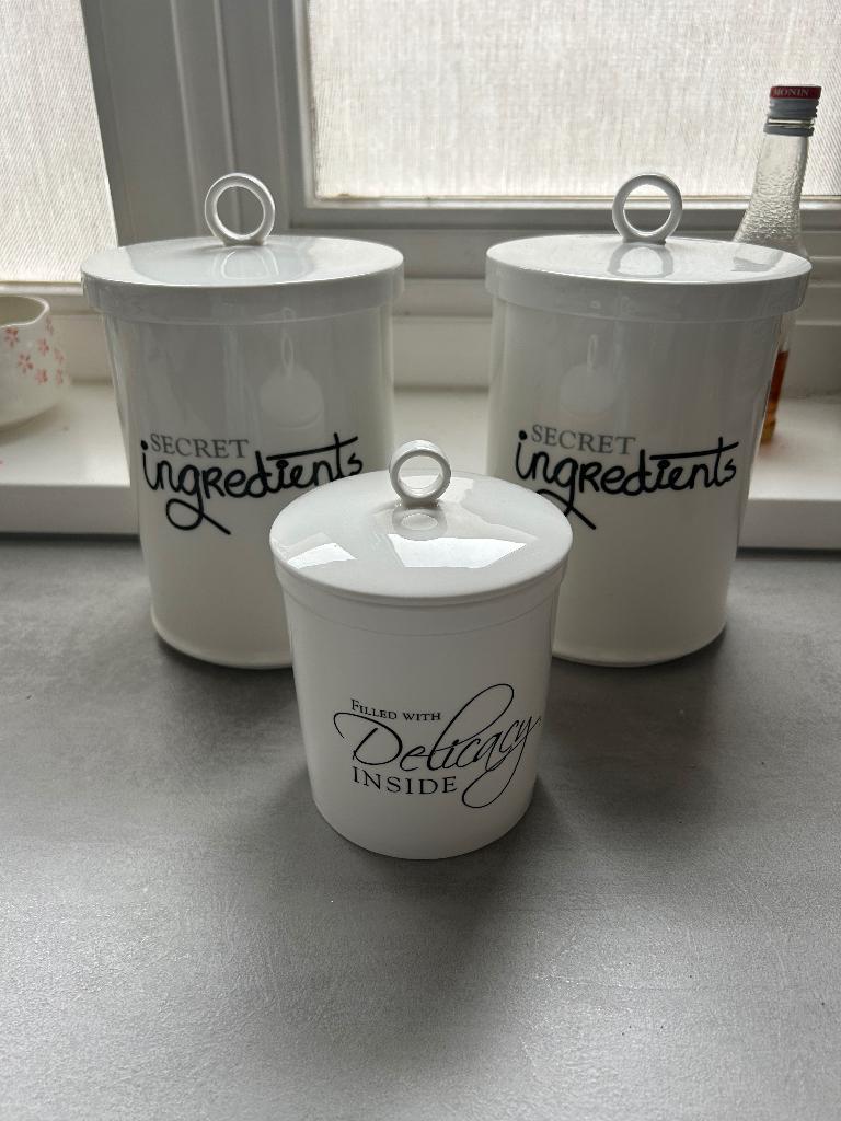 Riviera maison potten, Ophalen, Zo goed als nieuw, Glas, Pot, Bus of Blik