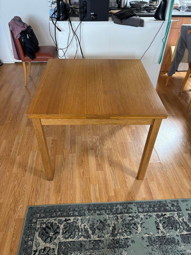 Uitschuifbare eettafel van eikenhout, Ophalen, Gebruikt, Eikenhout, 50 tot 100 cm