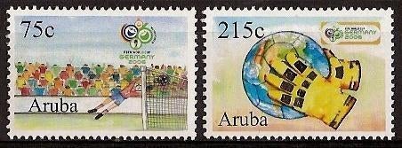 Aruba 361/2 postfris WK Voetbal 2006, Ophalen of Verzenden, Postfris