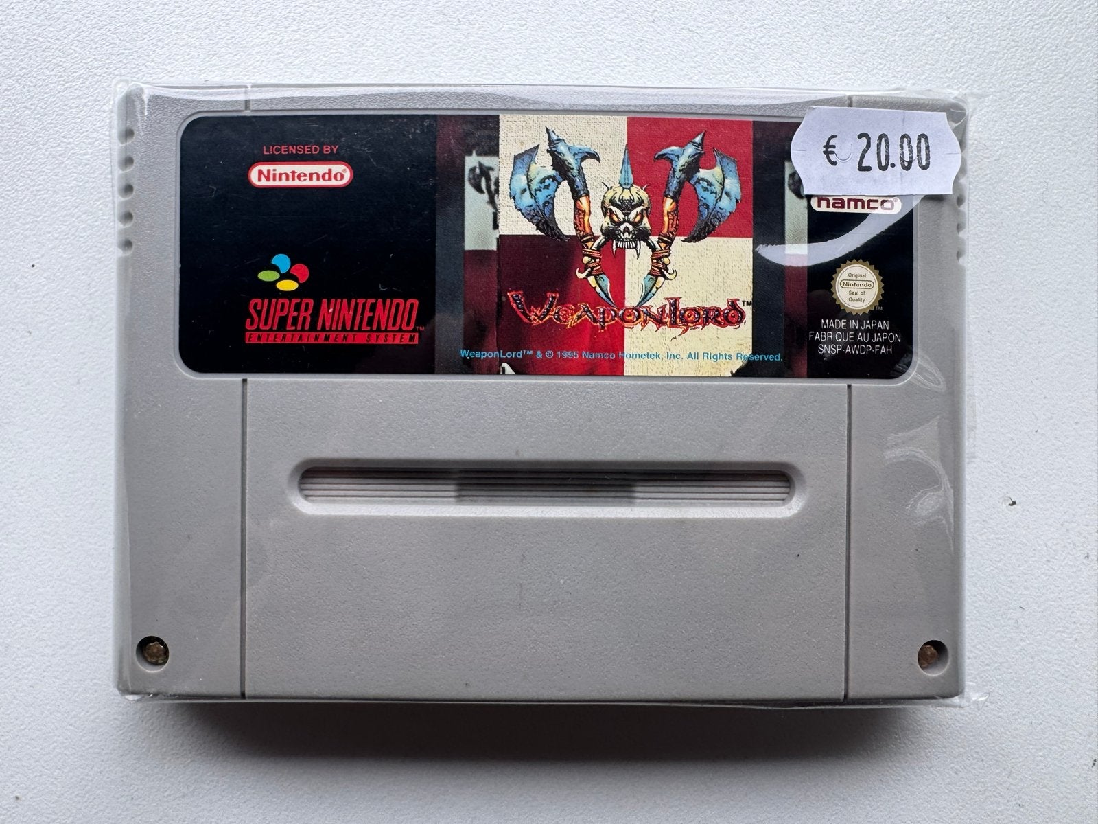 Weapon Lord Super Nintendo SNES Game Cartridge, Gebruikt, Vechten, 2 spelers, Ophalen of Verzenden