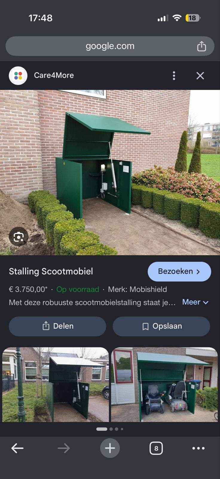 Stalling scootmobiel , fatbike , rolstoel , fiets, Ophalen of Verzenden