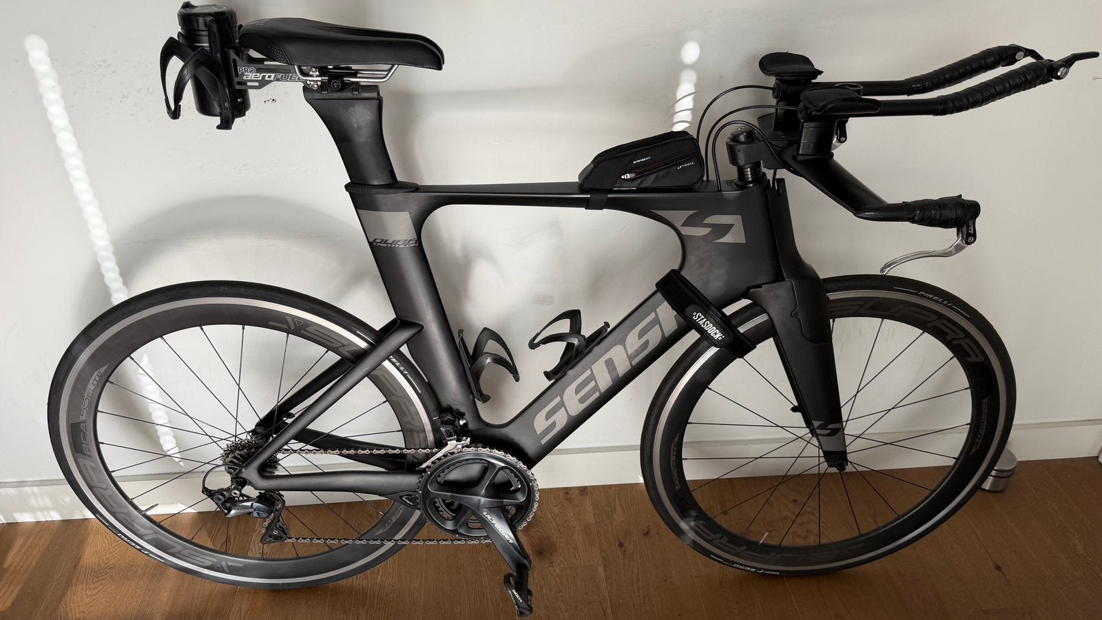 Sensa Dura Triathlon tijdritfiets, Fietsen en Brommers, Carbon, Velgrem, Zo goed als nieuw, 57 tot 61 cm