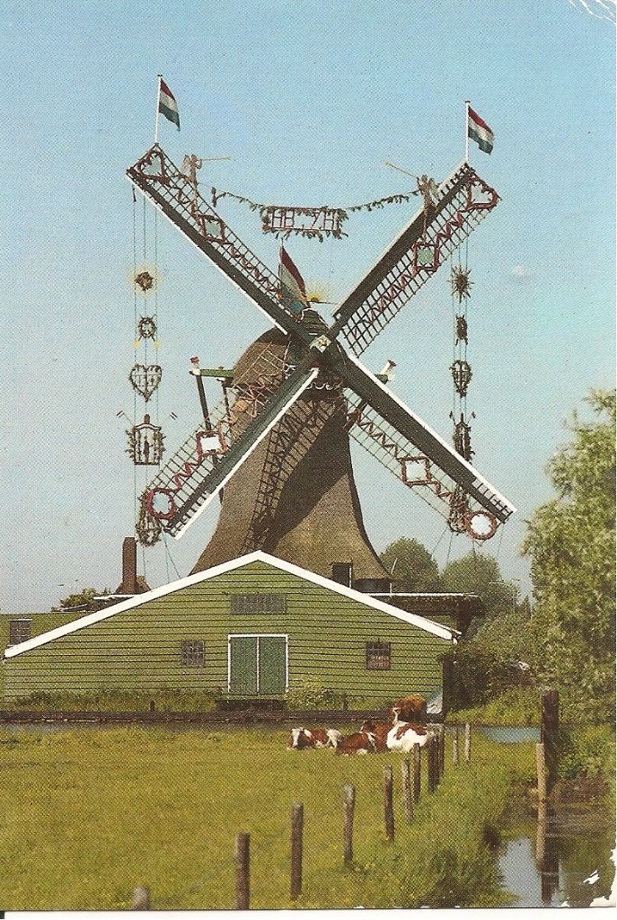 Ansichtkaart Papiermolen 'De Schoolmeester' Westzaan, Ophalen of Verzenden, 1980 tot heden, Gelopen, Noord-Holland