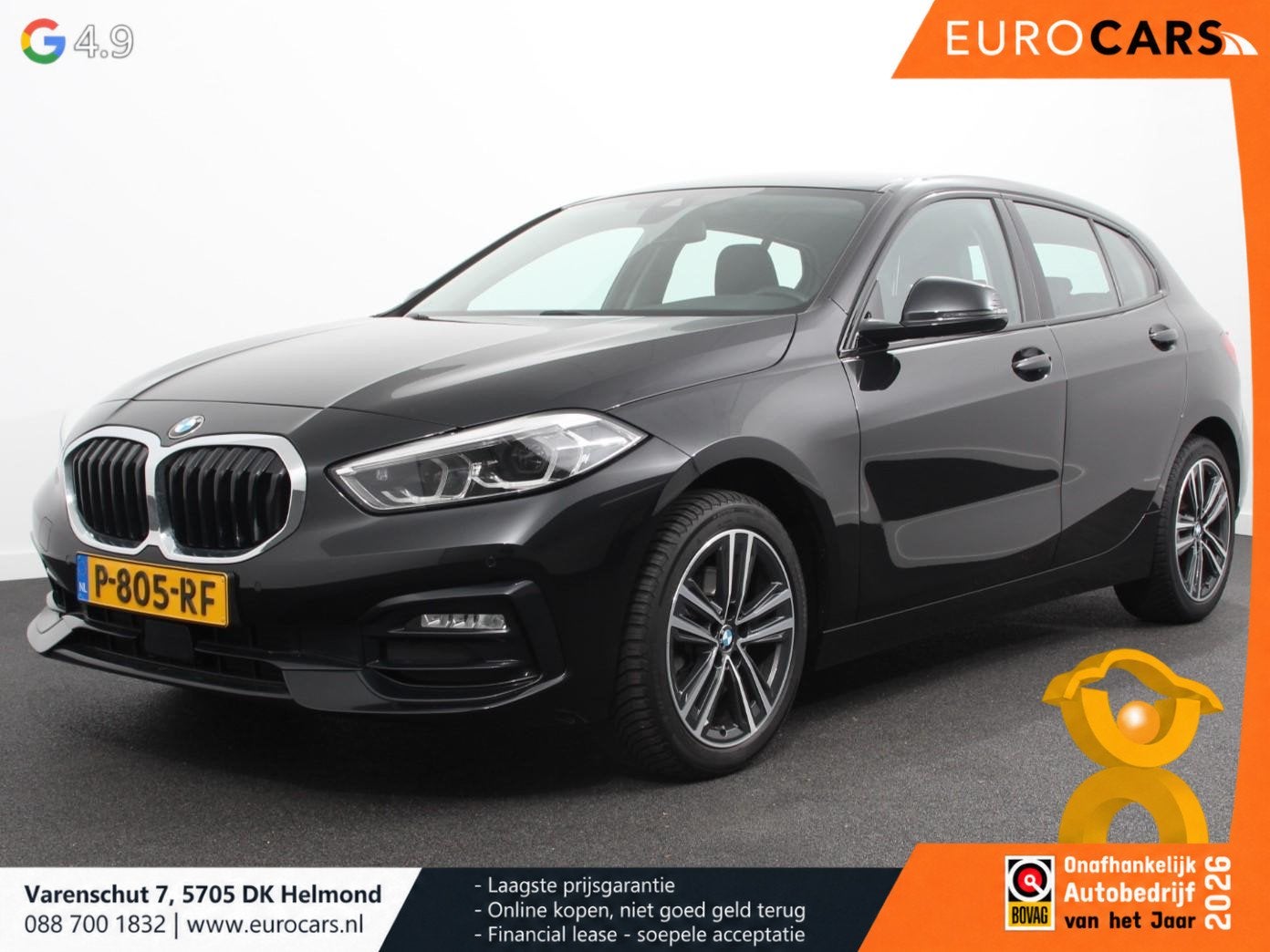BMW 1 Serie 118i Automaat Sport Line Navigatie Cruise Contro, Auto's, 136 pk, Gebruikt, Zwart, Bedrijf