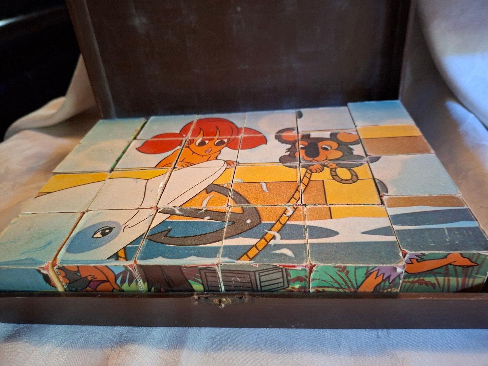 houten blokkenpuzzel 1971, Antiek en Kunst, Verzenden