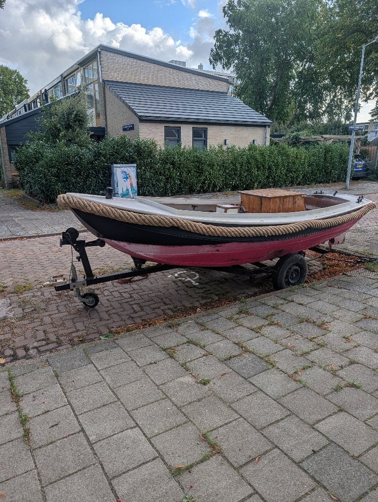 Stalen vlet met onboard 1 cilinder Bukh dv10 diesel, Staal, Overige merken, Gebruikt, Binnenboordmotor