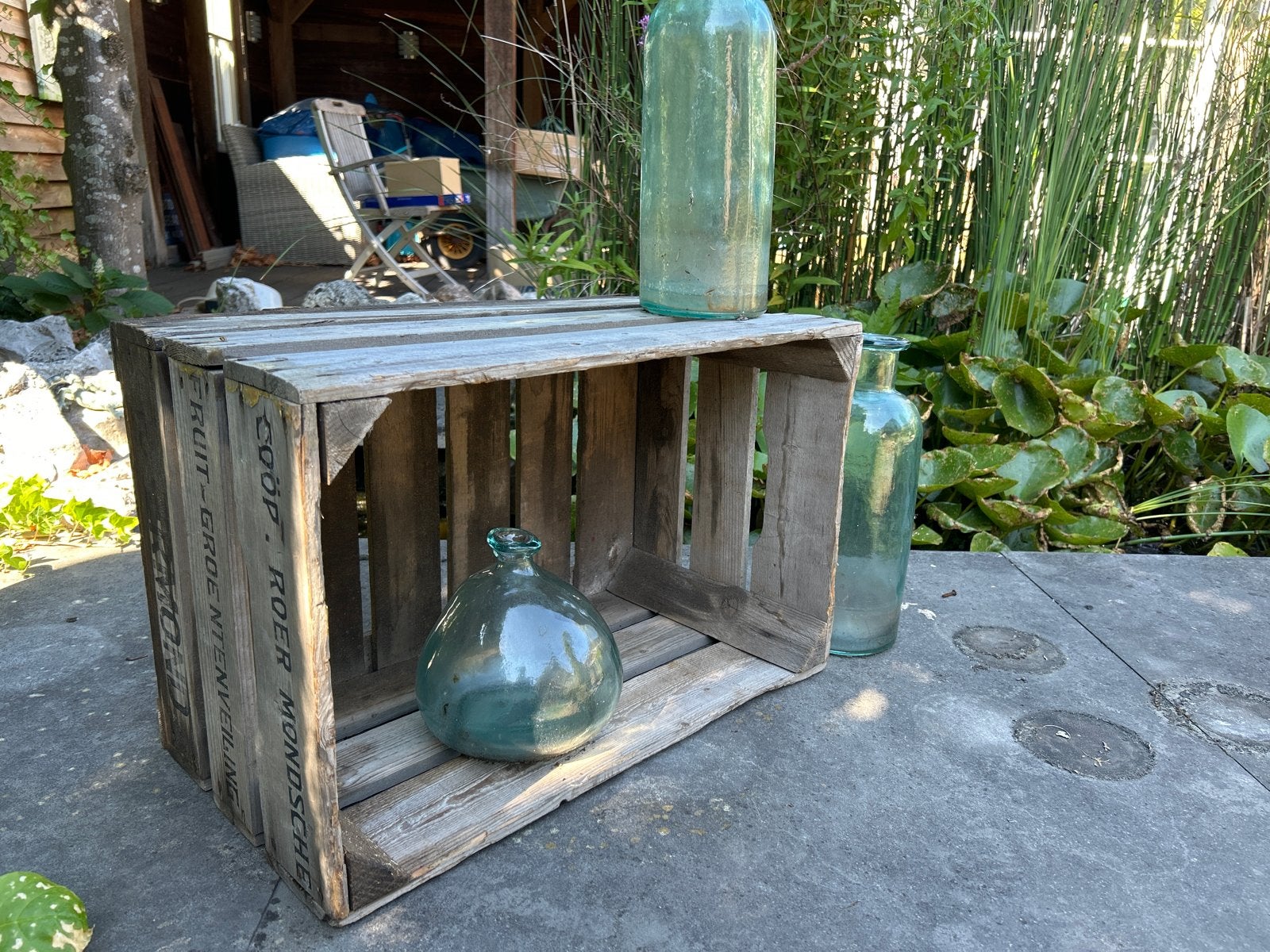 Vintage houten fruitkist - Decoratieve opberger, Ophalen