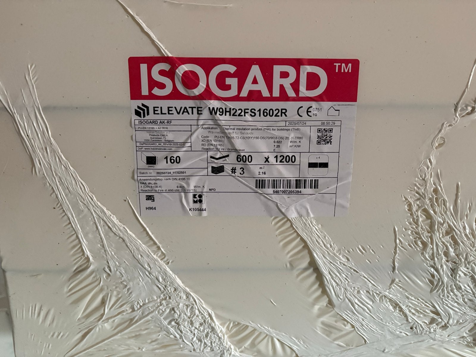 isolatie isogard 16cm met zilverfolie 23 pakken 50m2, Doe-het-zelf en Verbouw, Ophalen, 12 cm of meer, Nieuw, Hardschuim (Pir)