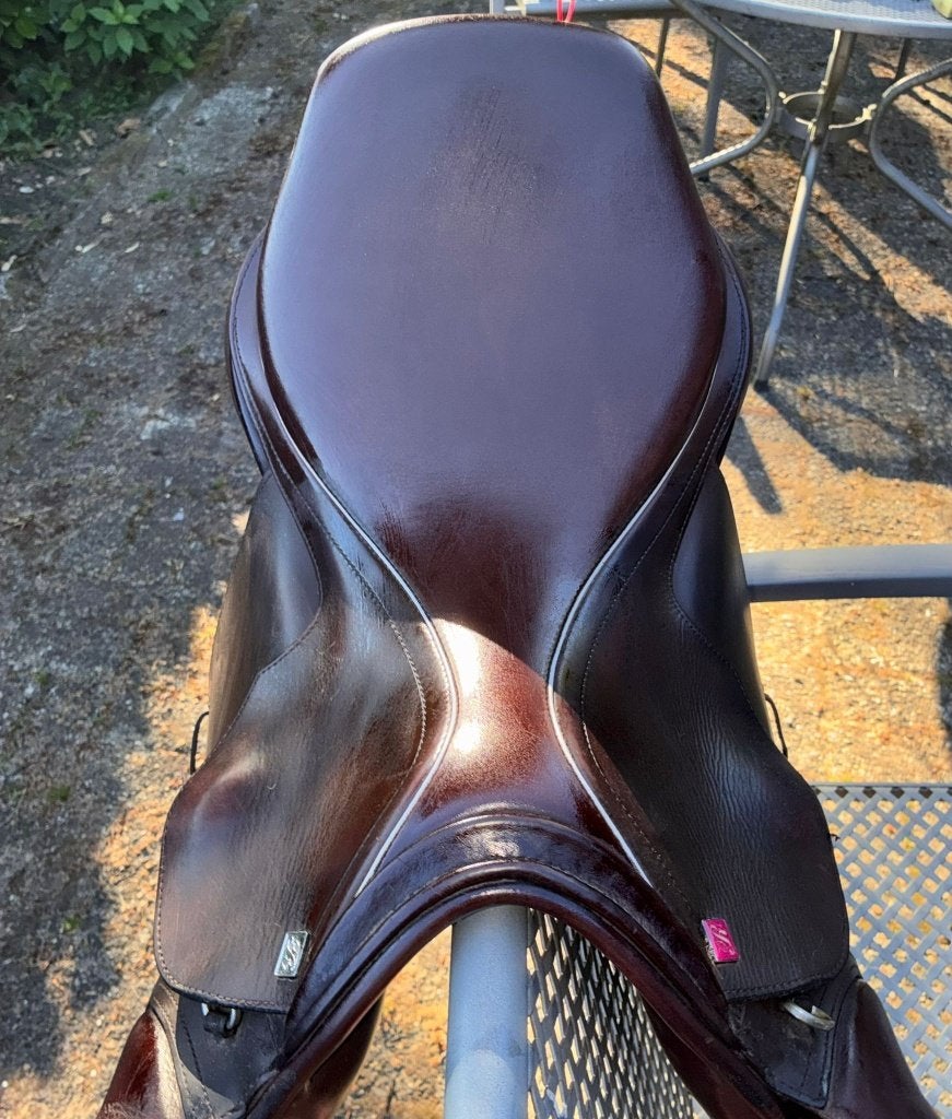 Rossner springzadel bruin, 17 inch, Ophalen, Gebruikt, Springen
