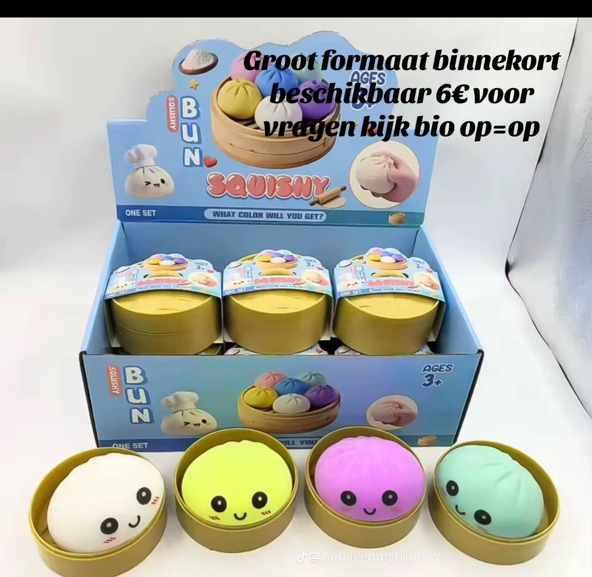 Squishy Dumpling Stressbal - Groot Formaat, Ophalen, Nieuw, Jongen of Meisje
