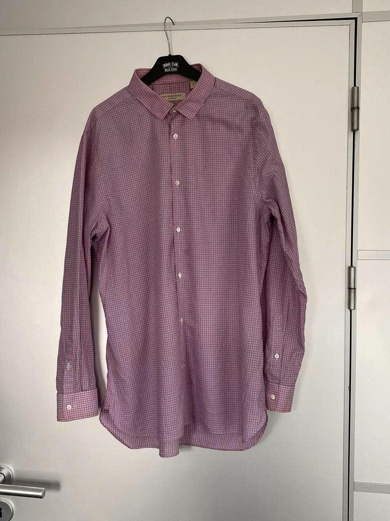 G222 Originele Burberry mt. L=52/54 overhemd blouse blauw, Kleding | Heren, Blauw, Zo goed als nieuw, Burberry, Halswijdte 39/40 (M)