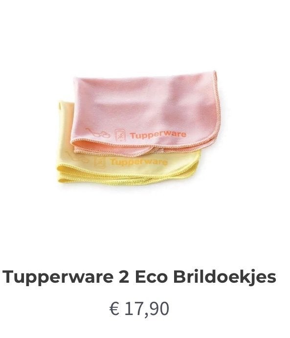 Tupperware brillendoekjes (2 stuks) - Nieuw, Ophalen of Verzenden, Nieuw, Overige typen