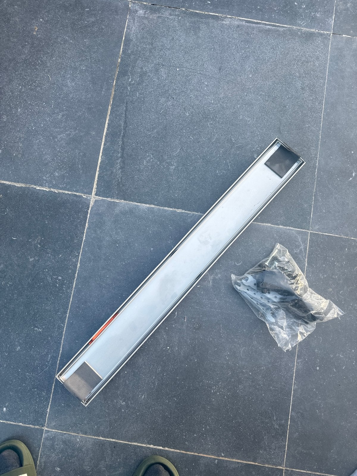 Nieuwe tegel drain 80 cm - verkeerde maat gekocht, Doe-het-zelf en Verbouw, Sanitair, Ophalen, Nieuw, Rvs, Douche
