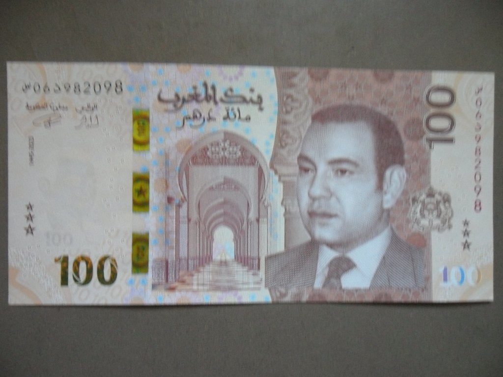 Marokko #W81 [2023] / 100 dirhams UNC, Postzegels en Munten, Bankbiljetten | Afrika, Verzenden, Overige landen, Los biljet