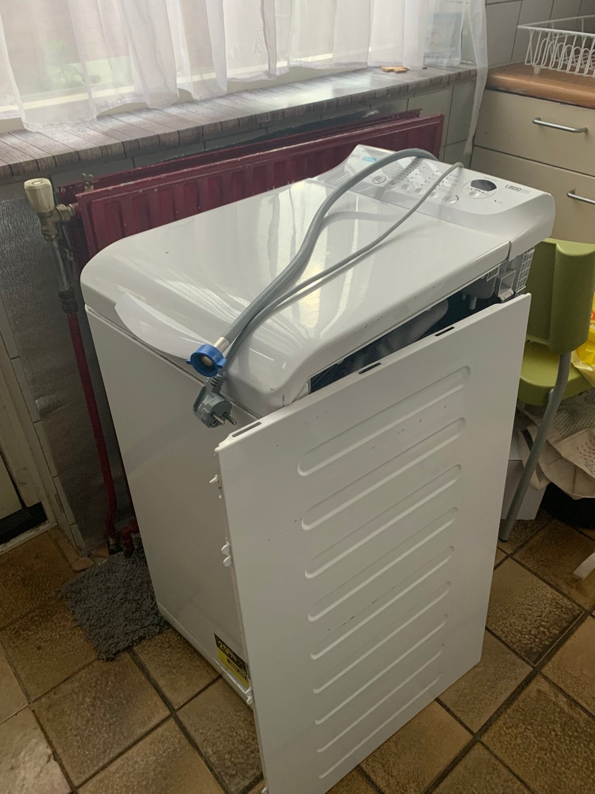 Zanussi Lindo 100 toploader wasmachine (kapot), 1200 tot 1600 toeren, 4 tot 6 kg, Bovenlader, Ophalen of Verzenden