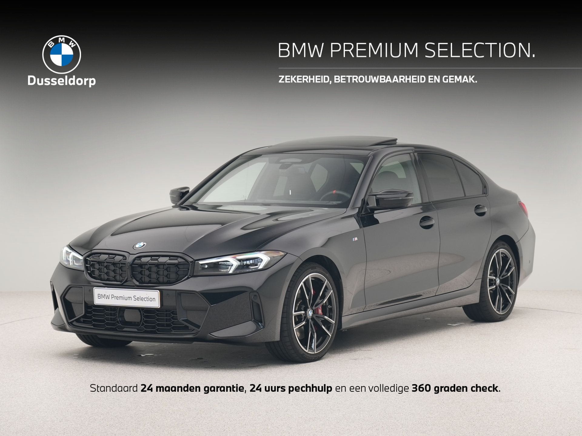 BMW 3 Serie M340i Sedan xDrive (bj 2025, automaat), Auto's, 1700 kg, Met garantie (alle), Zwart, Bedrijf