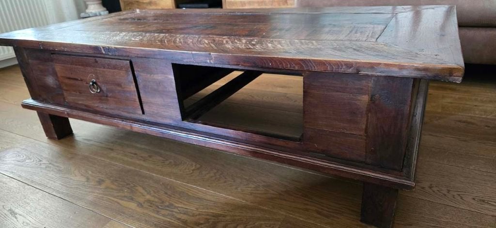 Koloniale salontafel te koop, Huis en Inrichting, Tafels | Salontafels, Ophalen, Gebruikt, Koloniaal, 50 tot 100 cm