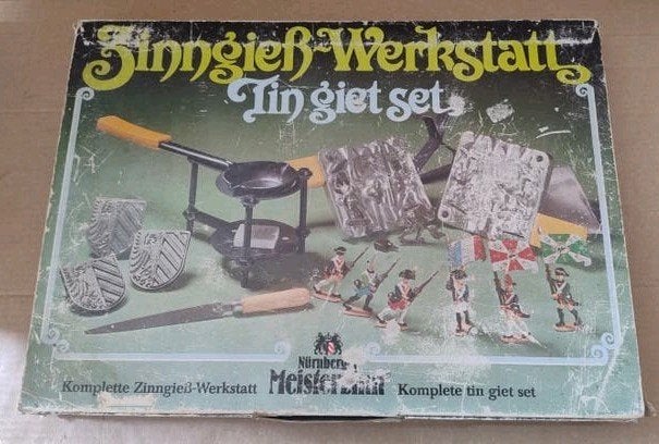 Vintage Nürnberger Meisterzinn Tin Giet Set - Tin Soldaatjes, Ophalen of Verzenden