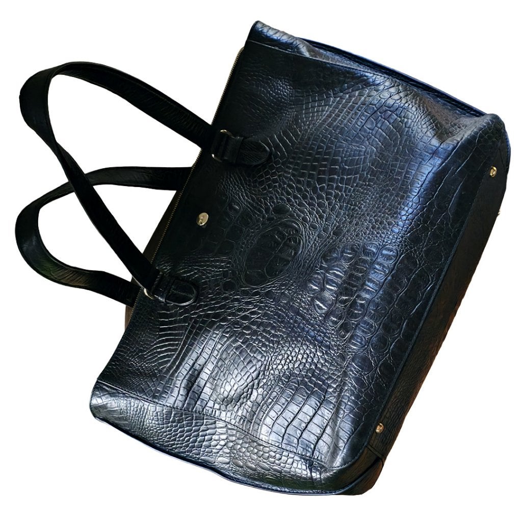 FMME Caithy 15,6" laptop/werktas - Crocoprint Leer, Verzenden, Gebruikt, Zwart, Overige typen