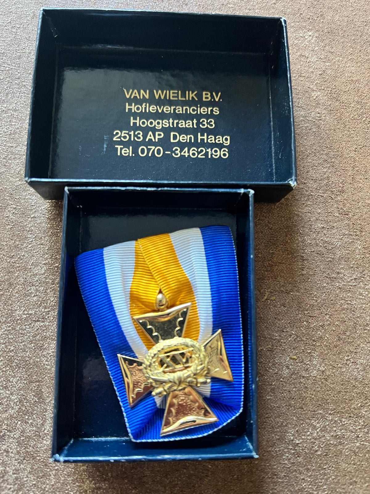 Gouden Medaille met Lint in Originele Doos, Ophalen, Goud, Nederland
