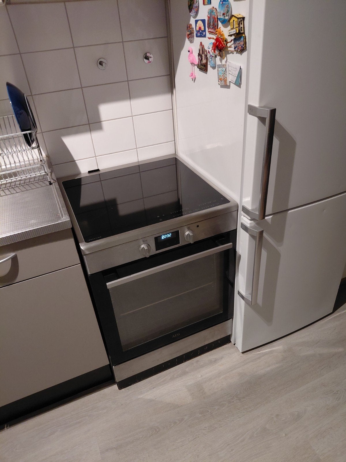 AEG oven met inductiekookplaat, rooster, bakplaten en lade, Witgoed en Apparatuur, Ophalen, Gebruikt, Oven, Inbouw