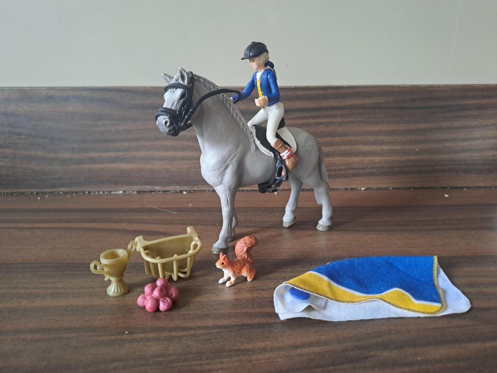 Schleich paard met ruiter, Verzamelen, Speelgoed, Ophalen of Verzenden, Zo goed als nieuw