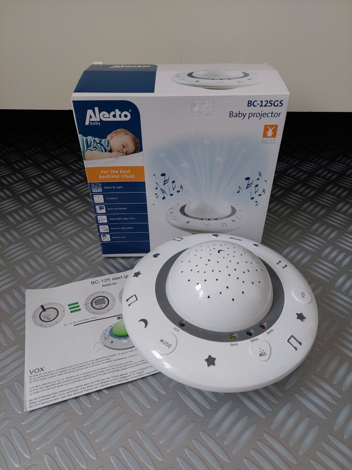 Alecto BC-125GS Baby projector - Muziek & Licht, Ophalen, Zo goed als nieuw, Overige typen, Met licht