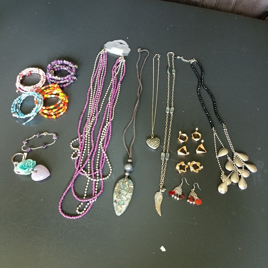 Partij sieraden NIEUW, (1 ketting gedragen), Ophalen of Verzenden, Nieuw, Overige materialen