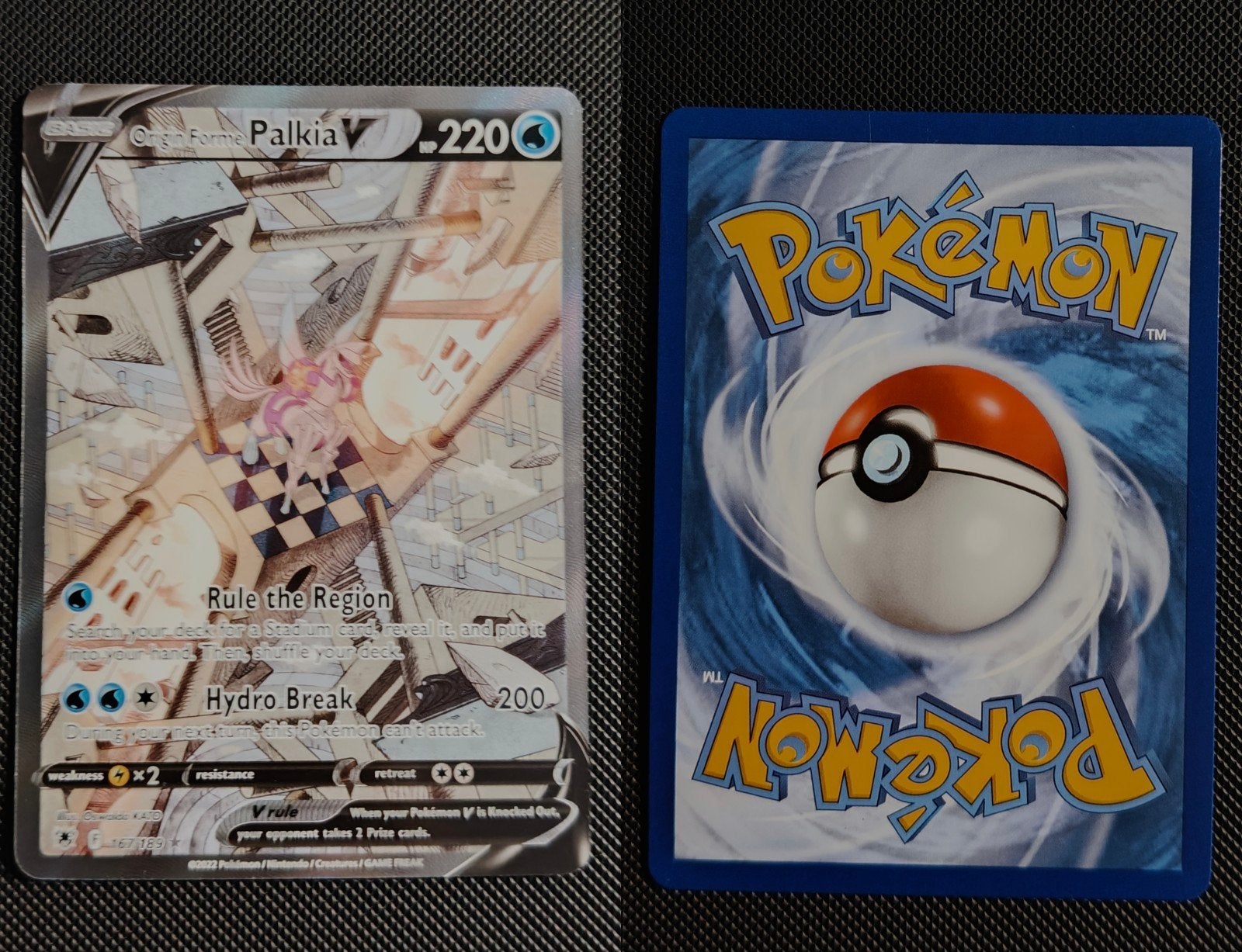 Origin Forme Palkia V Pokémon Kaart, Ophalen of Verzenden