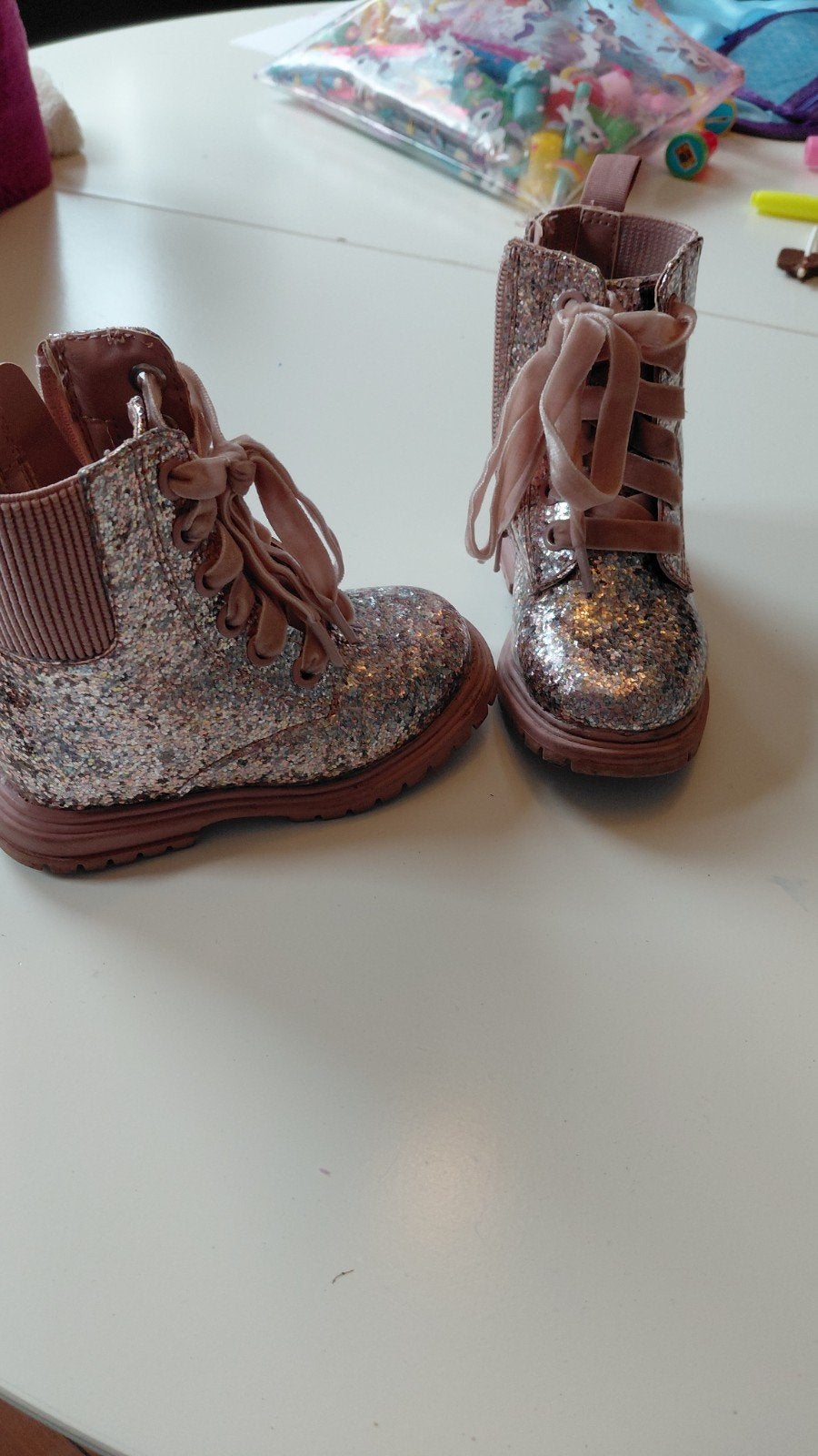 leuke glitter laarzen maat 23, Ophalen, Gebruikt, Meisje, Laarzen