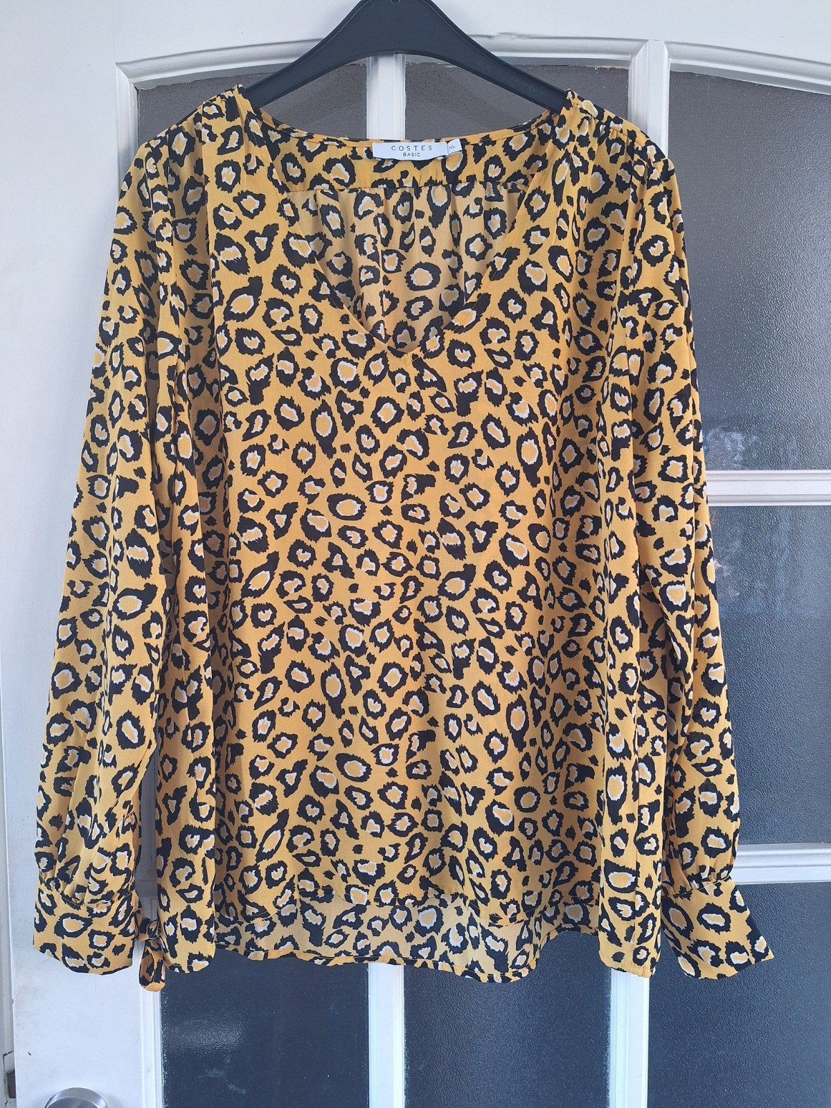 Costes Basic Blouse met Luipaardprint - Maat XL, Costes Basic, Geel, Maat 46/48 (XL) of groter, Ophalen of Verzenden