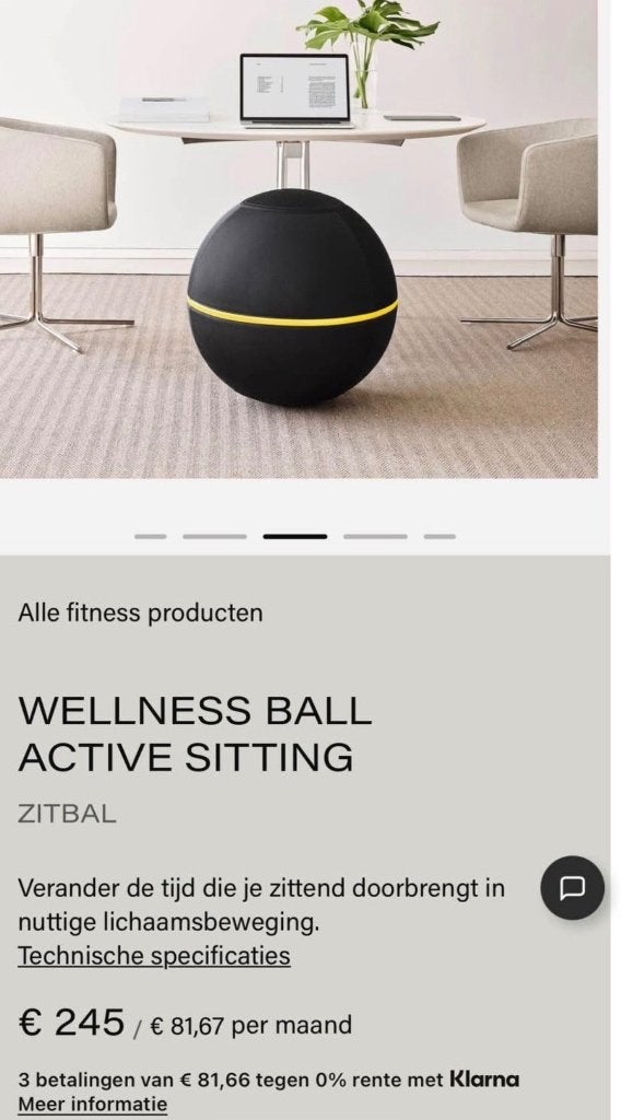 Technogym Zitbal, Ophalen, Zo goed als nieuw, Fitnessbal