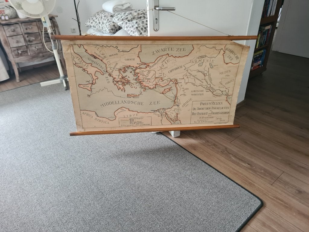 Landkaart - Decoratie Wand - Apart!, Ophalen, Gebruikt, 73 cm, Met ophangsysteem