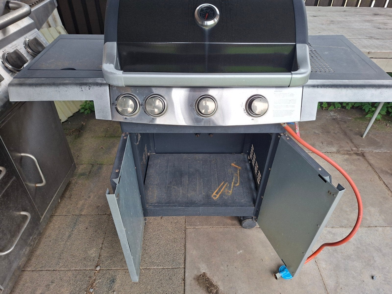 Buitenkeuken op gas met zijbrander en gasslang, Ophalen, Gebruikt, Gas, Vrijstaand