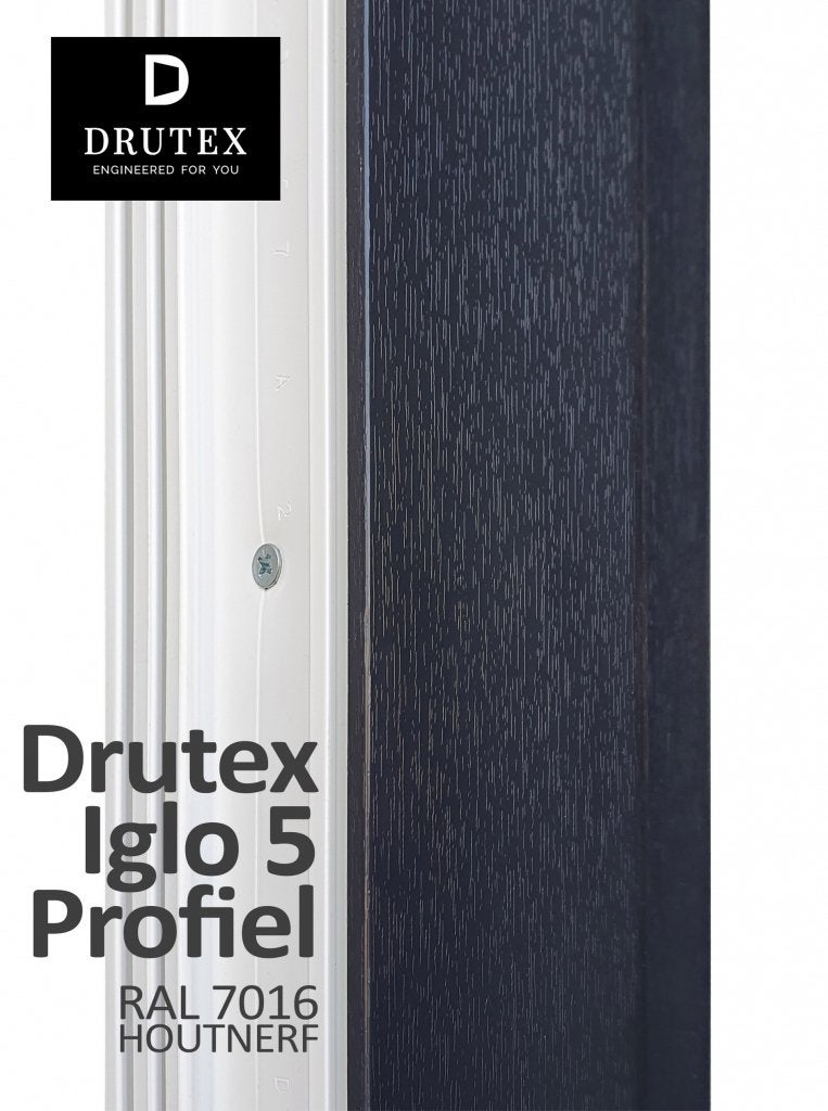 Dubbele deur Antraciet b200 x h215 RAL7016, Niet ingevuld, Kunststof, 120 cm of meer, Niet ingevuld