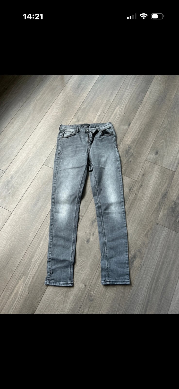 IKKS Denim grijze jeans - Maat 38, Maat 38/40 (M), Ophalen of Verzenden, Gedragen, Grijs