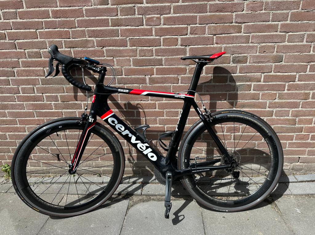 Cervelo S2 Ultegra / Zipp 60 - framemaat 61, 28 inch, Velgrem, Zo goed als nieuw, 57 tot 61 cm