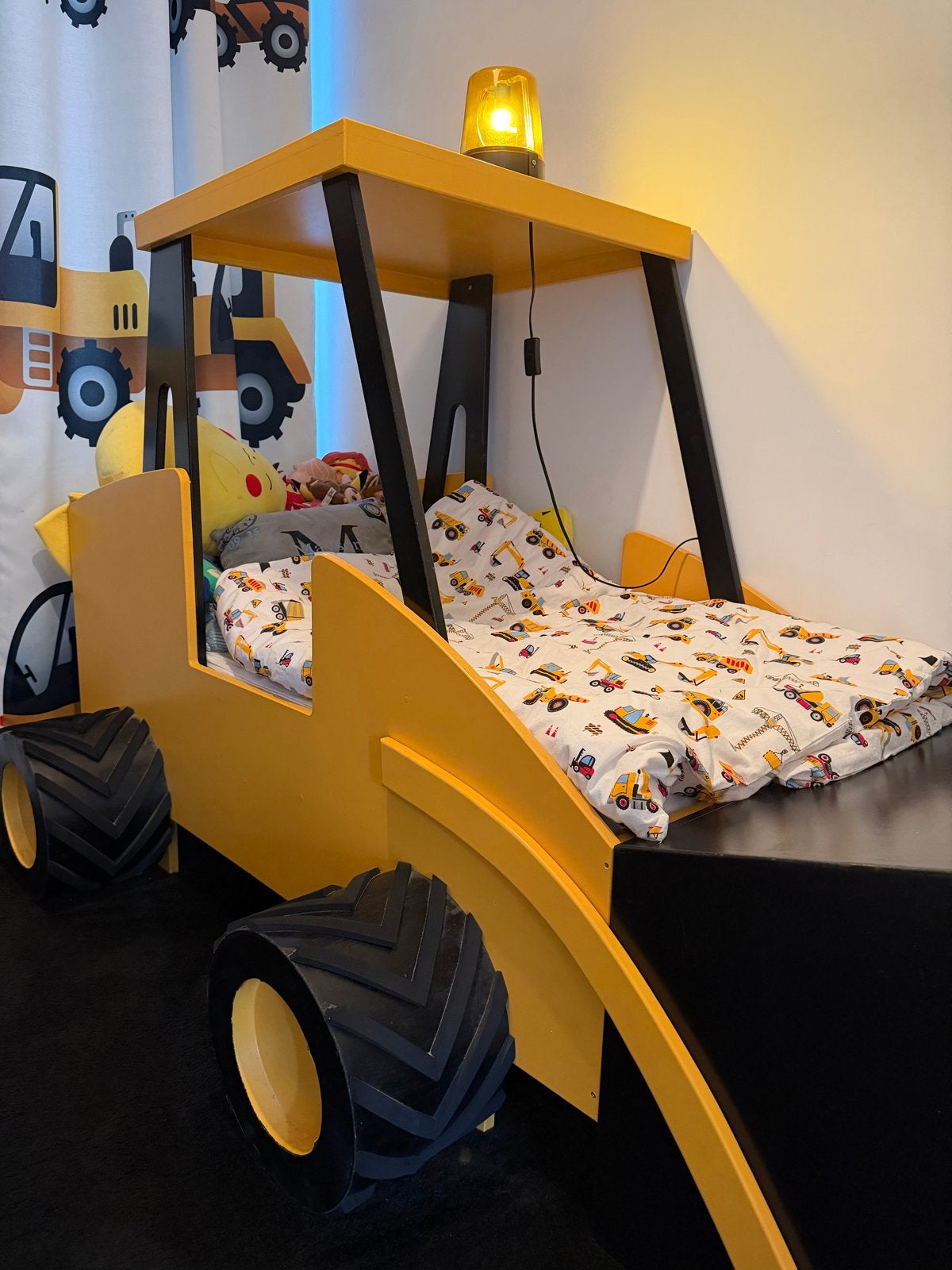 Uniek Graafmachine Bed voor Kinderen, Ophalen, Gebruikt, 70 tot 85 cm, Lattenbodem